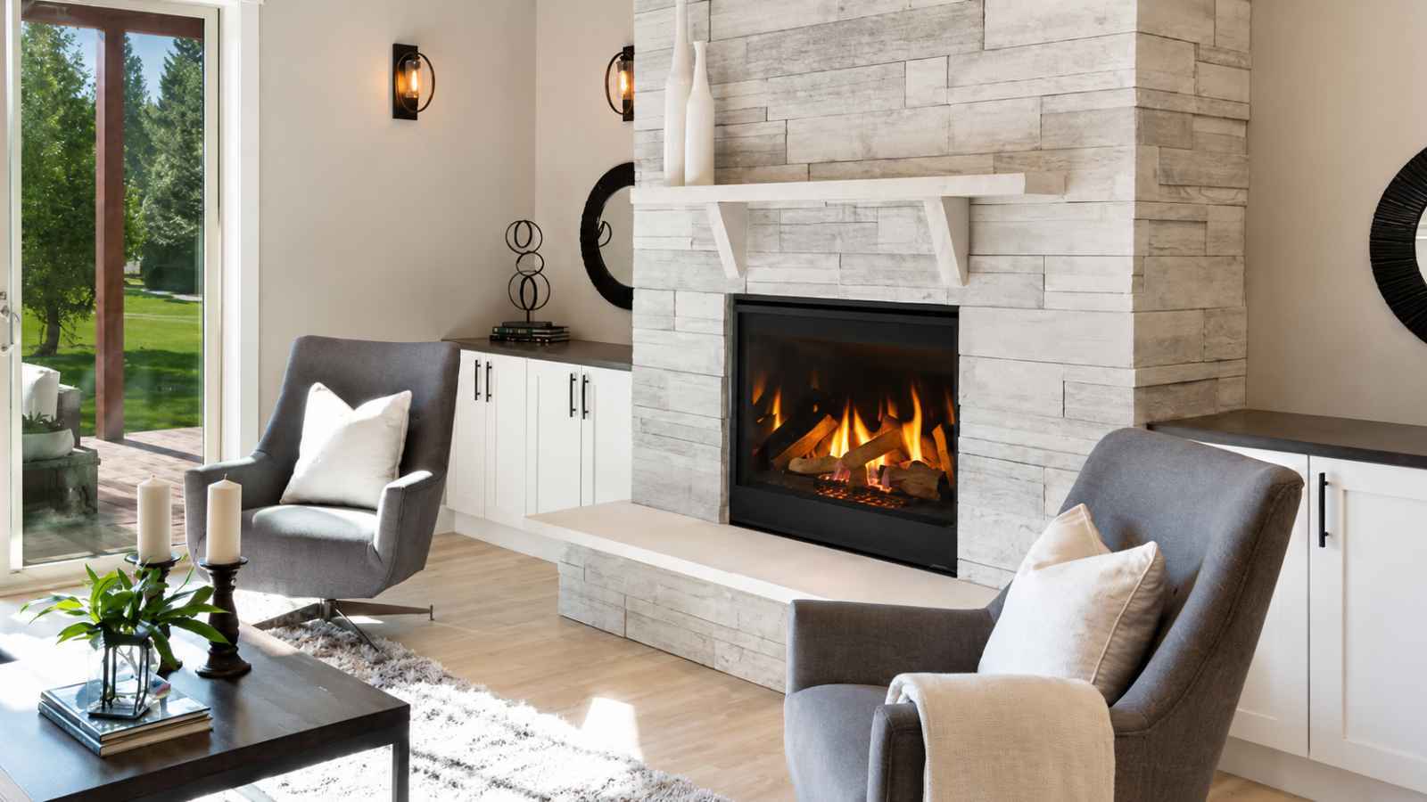 Majestic Quartz Platinum 36" Direct Vent Gas Fireplace | Mod Living Spaces