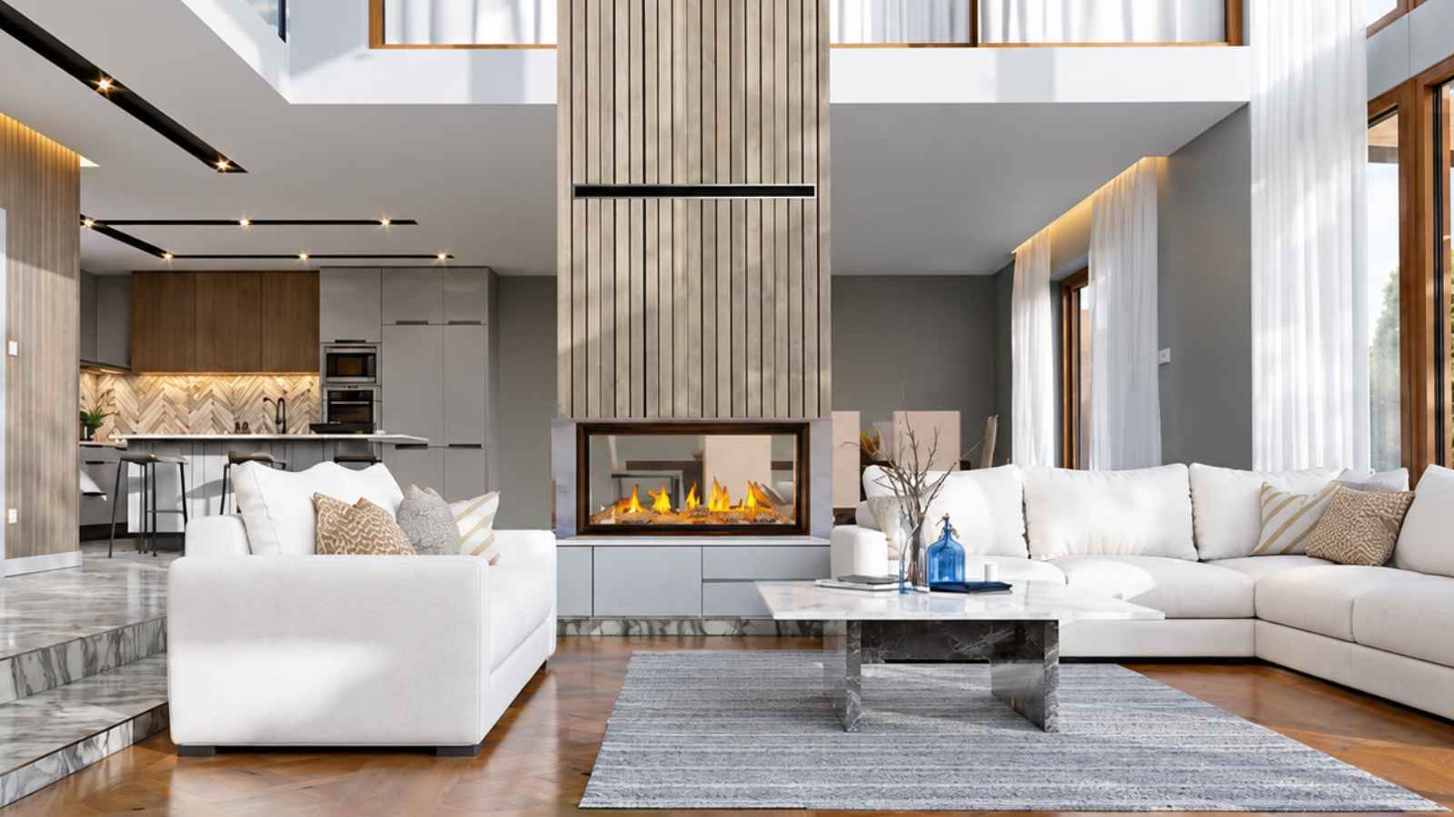 Napoleon Vector Tall 50" See-Through Linear Direct Vent Gas Fireplace | Mod Living Spaces