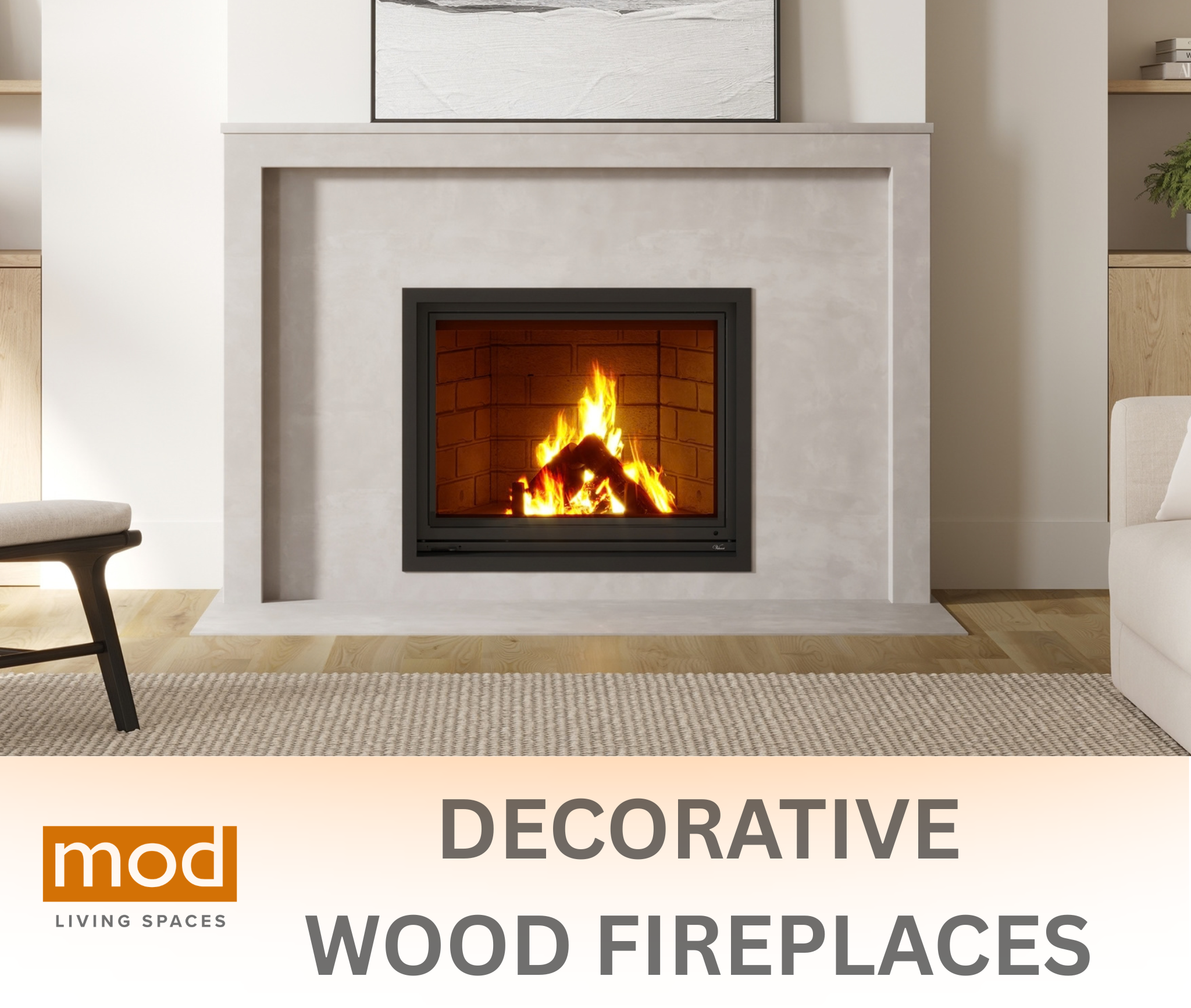 Shop Valcourt Decorative Wood-Burning Fireplaces at Mod Living Spaces