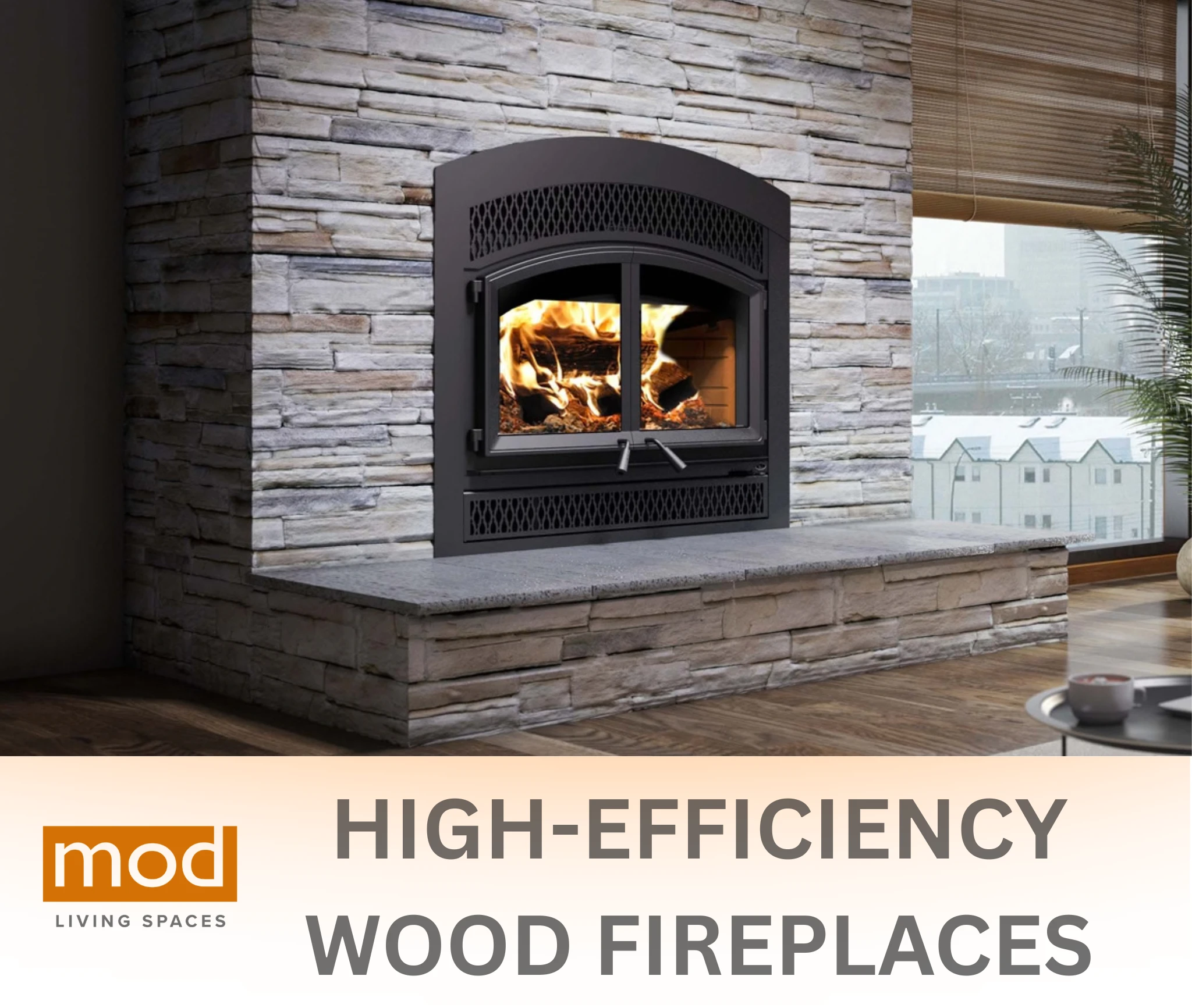 Shop Valcourt High-Efficiency Wood-Burning Fireplaces at Mod Living Spaces