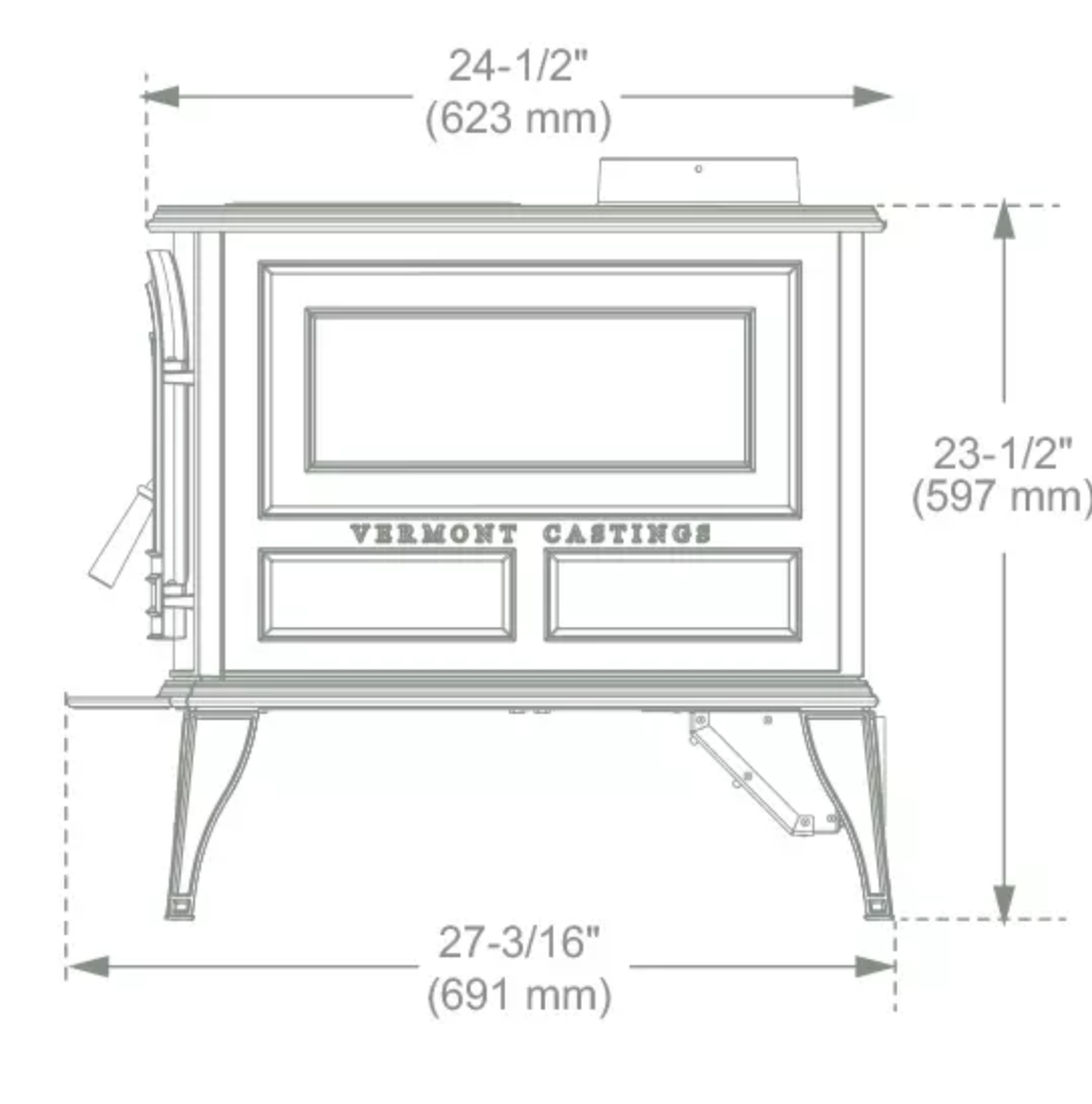 Vermont Casting Aspen C3 Wood Stove - 0002505 TAX CREDIT QUALIFIED