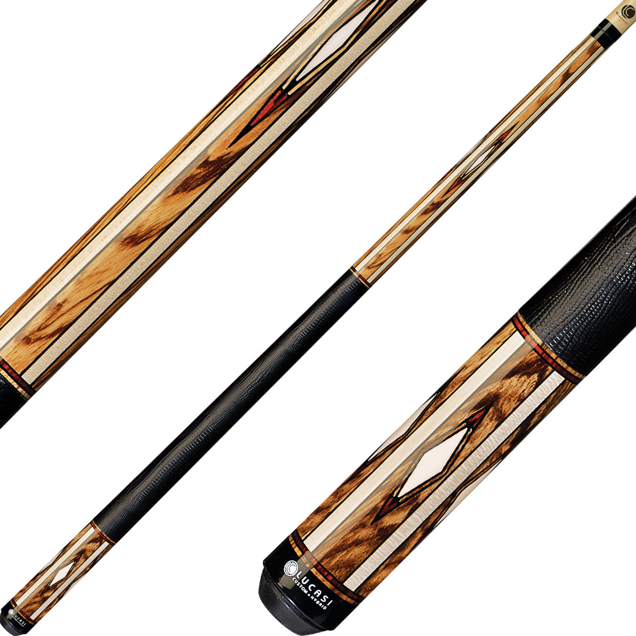 Lucasi Cues - Birdseye Maple with Zebrawood and Bone Inlay LZC33
