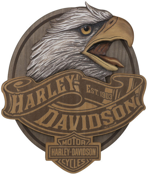 Harley Davidson Sign - Carved Eagle Pub Sign