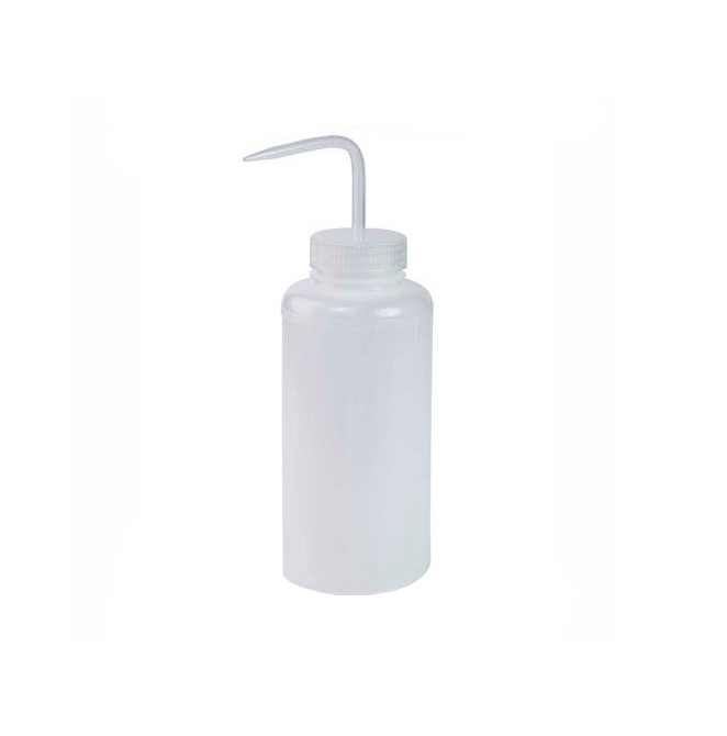 Unmarked Secondary Squeeze Wash Bottle with Vent and Angled Nozzle