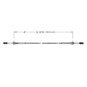 A75N1-3505-3-SS-ACP - Cable Assembly - Cockpit To Non-Reverse Mechanical Tab Control - Swaged