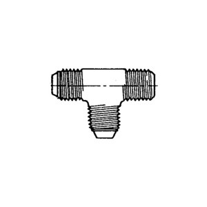 AC811RT6-4D Tee - Flared Tube with Pipe Thread on Run - Aluminum Alloy - 3/8 in. Tube x -4 Reducing