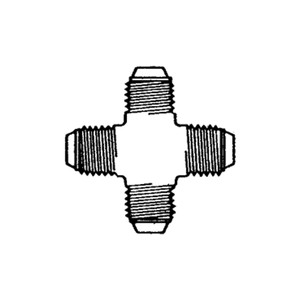 AC811KT6-6-6-5 Cross - Flared Tube - Brass - 3/8 x 3/8 x 3/8 x 5/16 Tube
