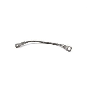2AJ8-8  Jumper - Bonding - Aluminum - 4" Length - Eyes 0.147, 0.198 - Replaces AN749-2-4