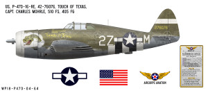 P-47D Thunderbolt "Touch of Texas" Decorative Vinyl Decal