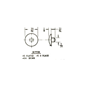 AN227-6 - Fasteners - Snap And Curtain - Button