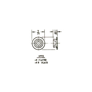 AN227-8B - Fasteners - Snap And Curtain - Stud