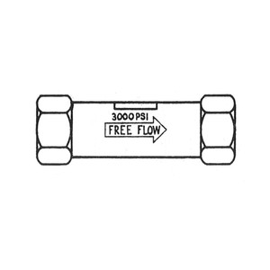AN6280-4 Valve - 3000 PSI Hydraulic Check Internal Ports