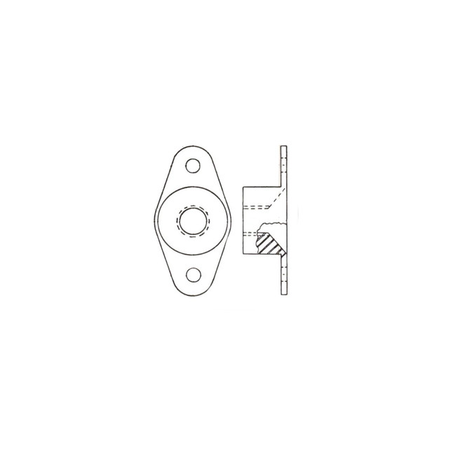 MS21049-L3 Two Lug Countersunk Nutplate - 10-32 - All Metal