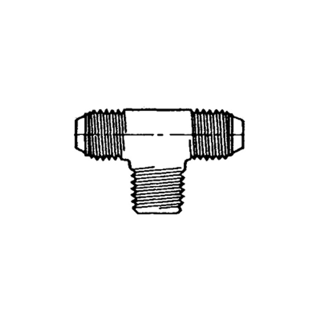 AC811ST4D Tee - Flared Tube with Pipe Thread on Side - Aluminum Alloy - 1/4 Tube x 1/8 NPT