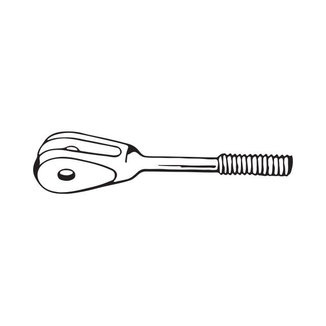 AN161-16RS Fork - Turnbuckle - Right Thread -  Short Length