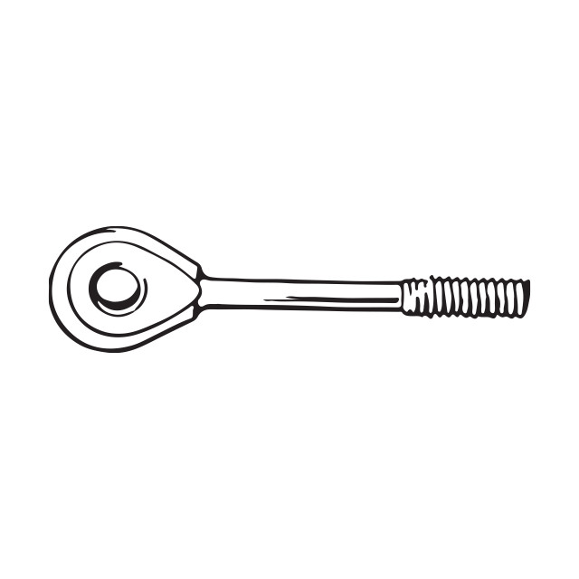 AN170-8RS Eye - Turnbuckle (For Cable) - Right Thread -  Short Length
