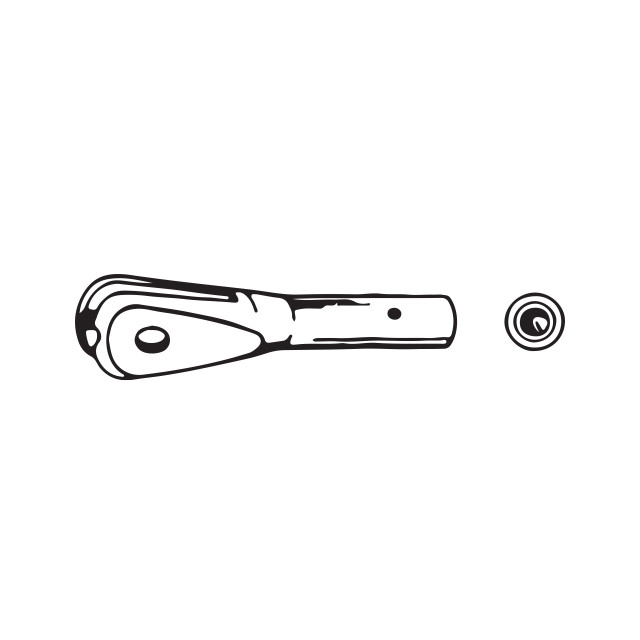 AN665-247L Terminal - Threaded Clevis Type Tie Rod -  Left Thread