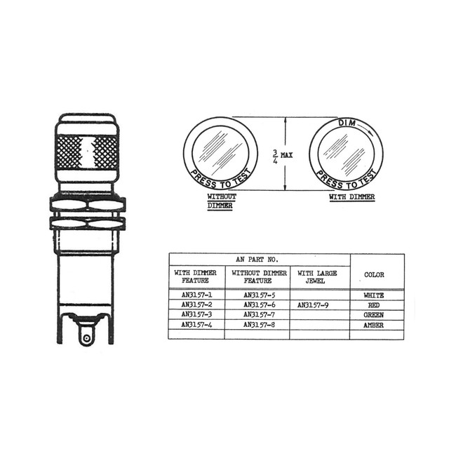 AN3157-7 - Lamp & Switch Assy. - Green