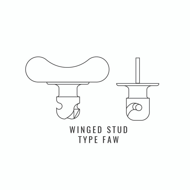 FAW5-35 DZUS Stud Winged Type
