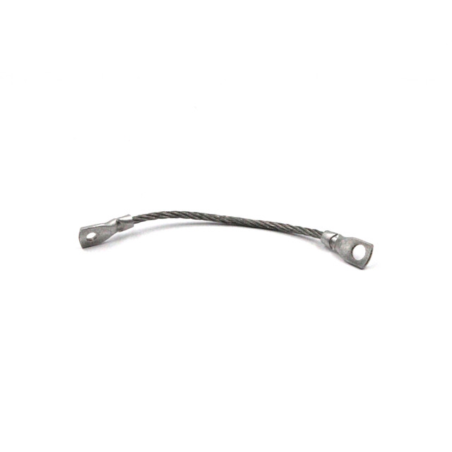 2AJ8-8  Jumper - Bonding - Aluminum - 4" Length - Eyes 0.147, 0.198 - Replaces AN749-2-4