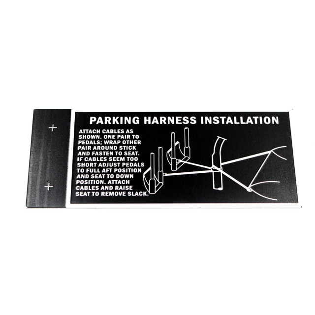87-91-912 P-40 NAME PLATE PARKING HARNESS STA'S