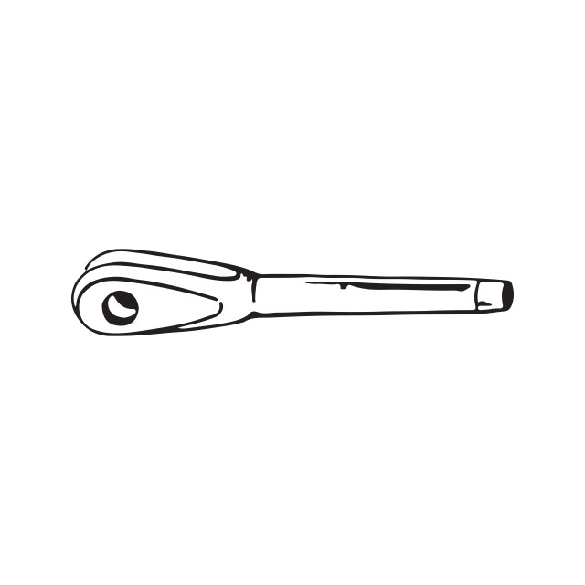 AN667-3 - Terminal - Fork End Cable for Swaging