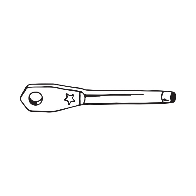 AN668-2 - Terminal - Fork End Cable for Swaging