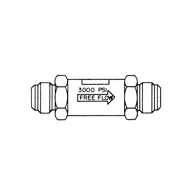 AN6249 Valve - 3000 PSI Hydraulic Check - 1/4 Tubing OD - 1.2 GPM