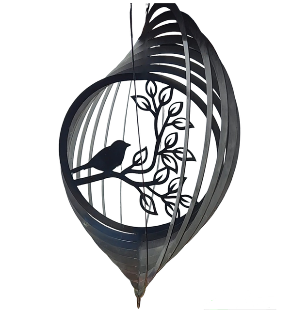 Bird on Branch Windspinner