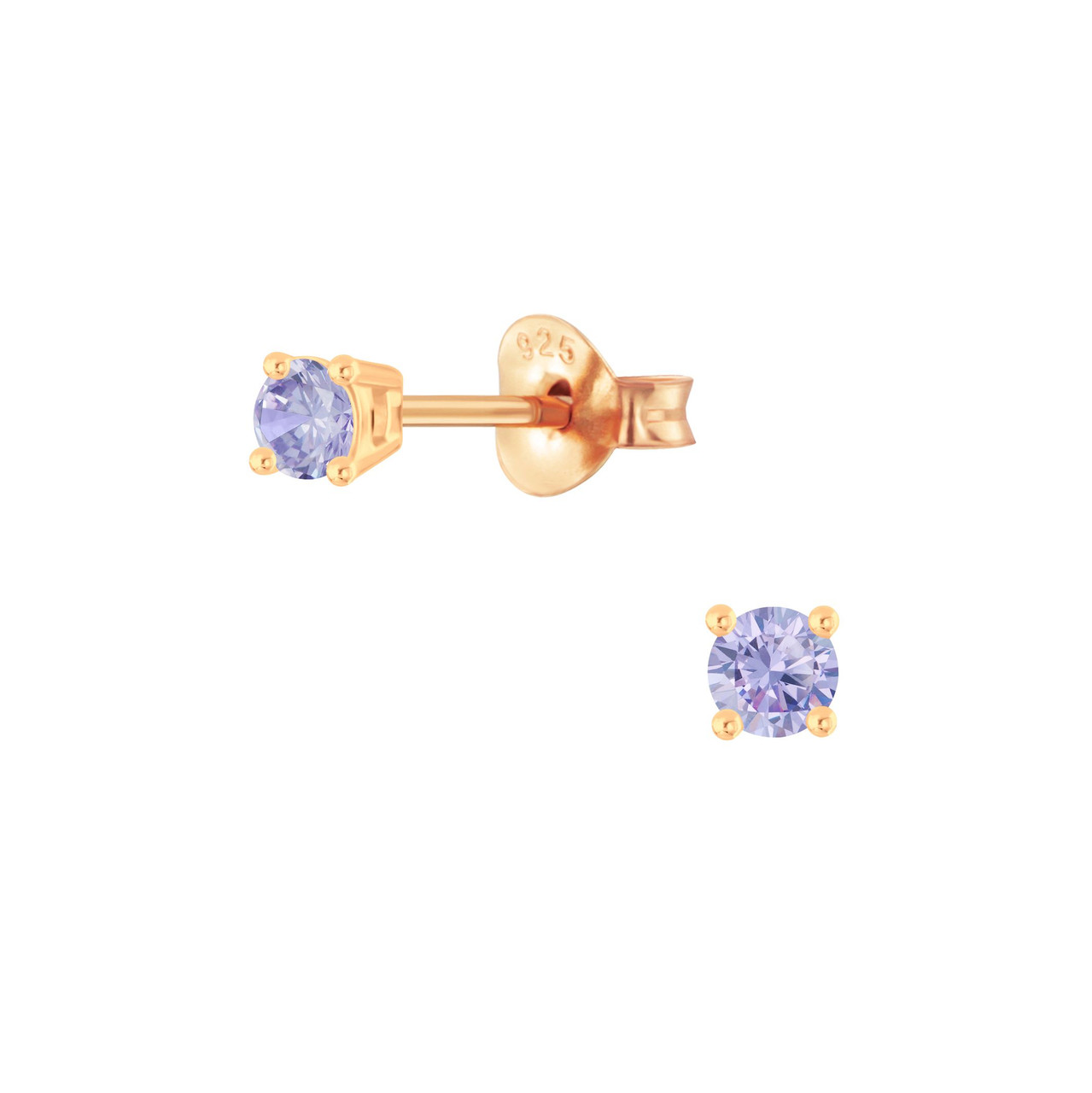 Diamond Stud Earrings, Super-Comfort 14K Yellow Gold Silicone Hypoallergenic  Earring Clutches
