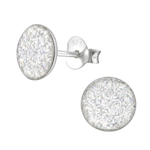 Children's Silver Round Ear Studs - EF21782