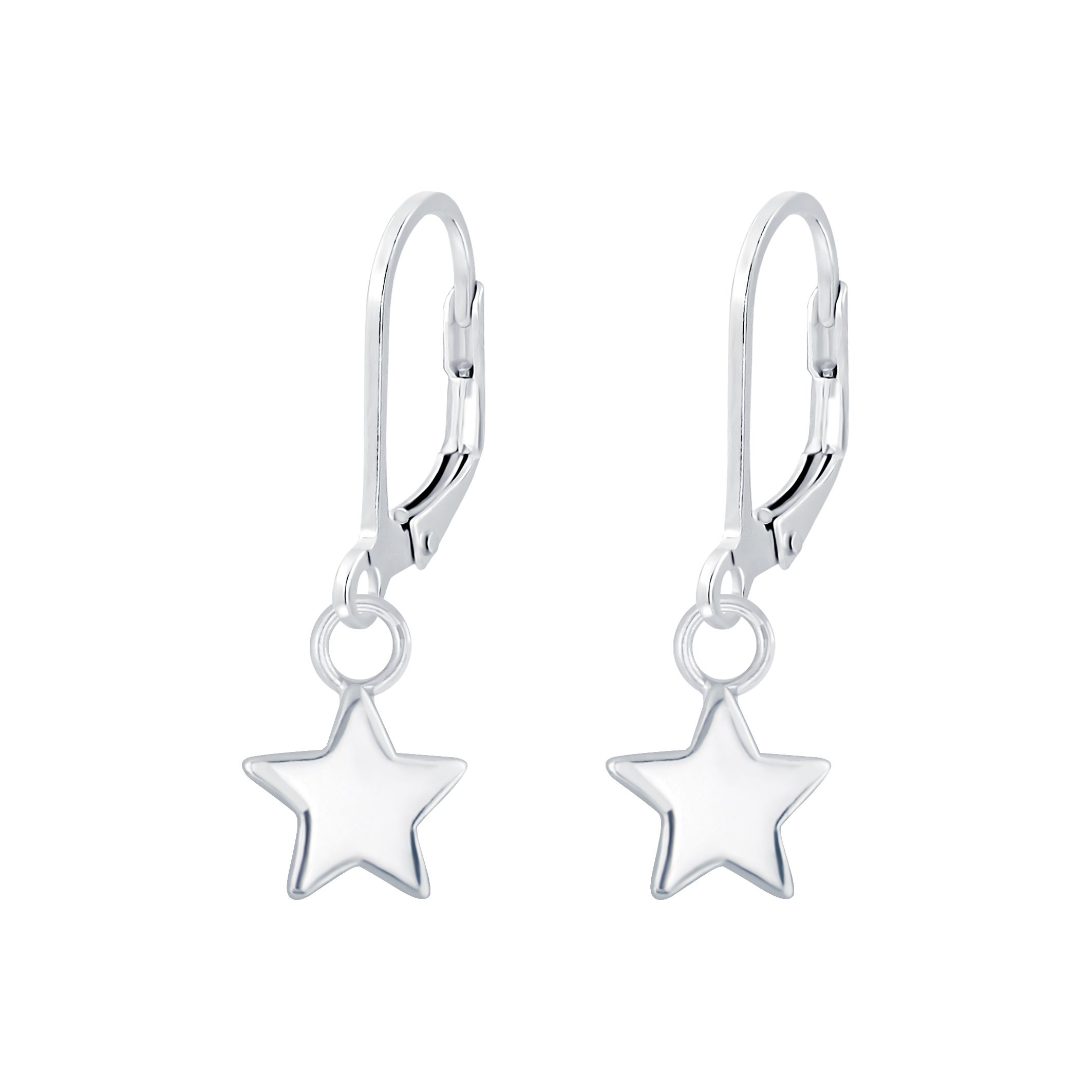 Children's Sterling Silver Cubic Zirconia Star Earrings | H.Samuel