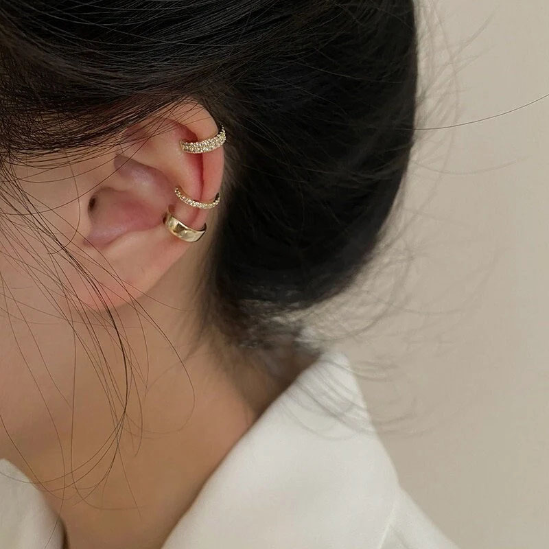 Gold Ear Cuffs, Cartilage Cuff Earrings