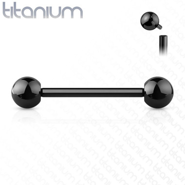 G23 Internally Threaded PVD over Implant Grade Solid Titanium Barbells