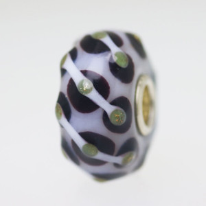 Brown & Whitee Unique Bead