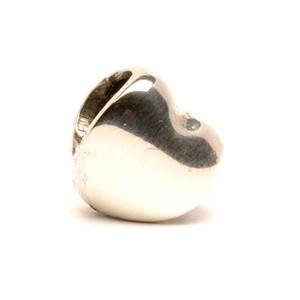 Heart, silver Trollbead