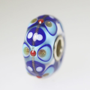 Blue & Glitter Unique Bead