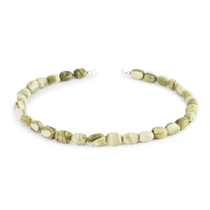 GREEN YELLOW CALCITE YOU NECKLACE 45"