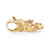 PETALS PATH CLASP, GOLD PLATED