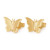 FLUTTER STUDS, GOLD PLATED