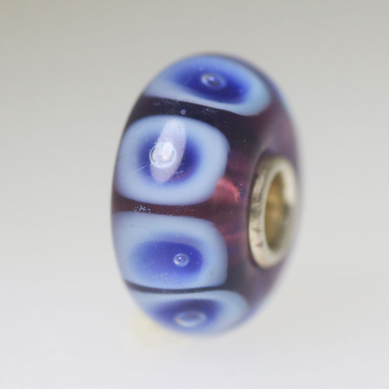 Purple Bead With Blue Bubbles