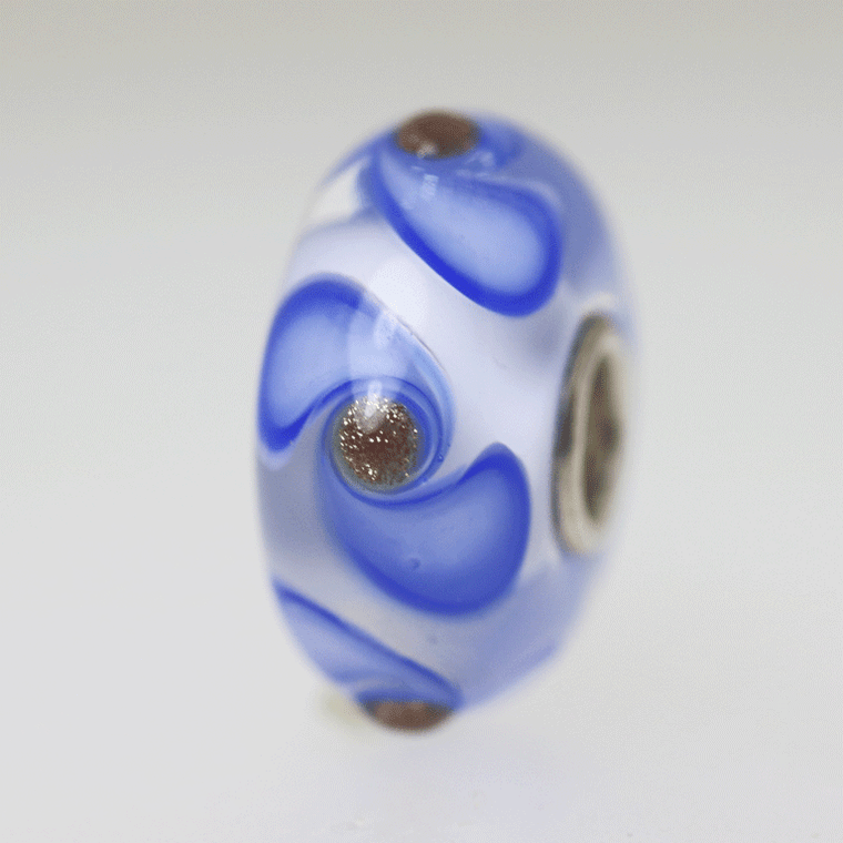 Blue & Glitter Unique Bead