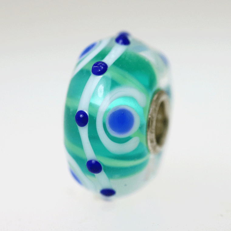 Aqua and Blue Unique Bead