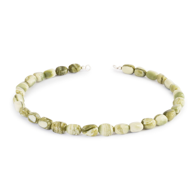 GREEN YELLOW CALCITE YOU NECKLACE 45"