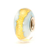 Light Blue Gold Glass Trollbeads