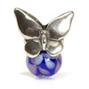 Summer glass and silver butterfly Trollbeads