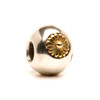 Sun Bead Silver and Gold Trollbeads