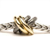 2+2 Trollbeads retired Silver and Gold on a chain