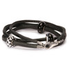 Black leather bracelet