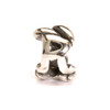Letter Bead R, Silver